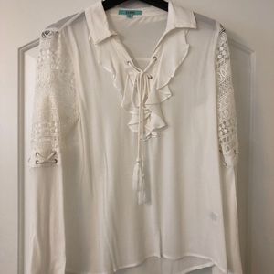 Karlie Lace Up Blouse
